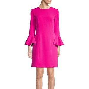 💞 NWT TRINA TURK Pink Bell-Sleeve Sheath Dress